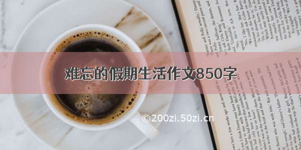 难忘的假期生活作文850字