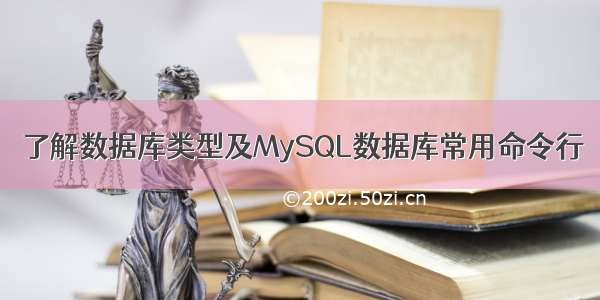 了解数据库类型及MySQL数据库常用命令行