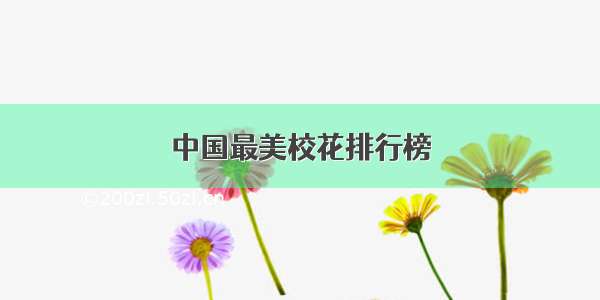 中国最美校花排行榜