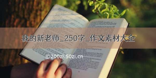 我的新老师_250字_作文素材大全