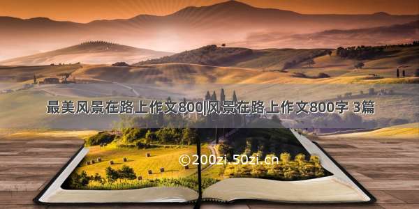 最美风景在路上作文800|风景在路上作文800字 3篇