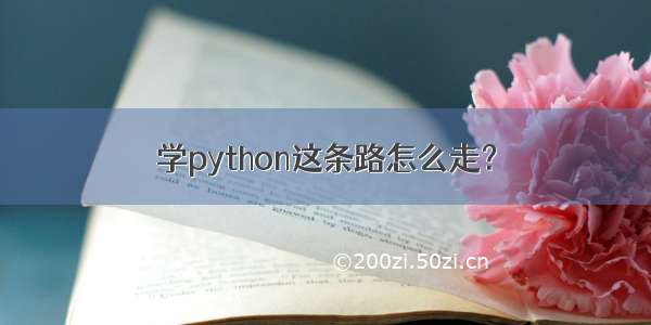 学python这条路怎么走？