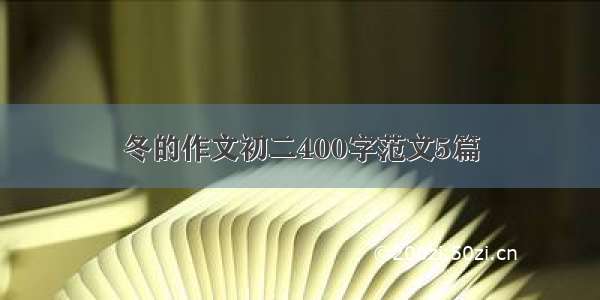 冬的作文初二400字范文5篇