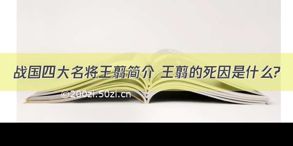 战国四大名将王翦简介 王翦的死因是什么?