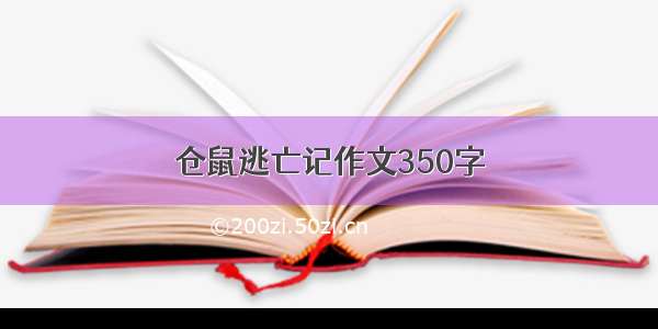 仓鼠逃亡记作文350字