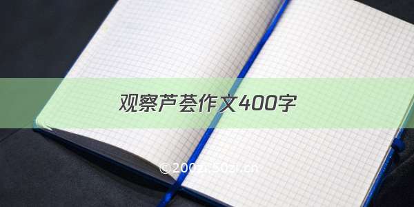 观察芦荟作文400字