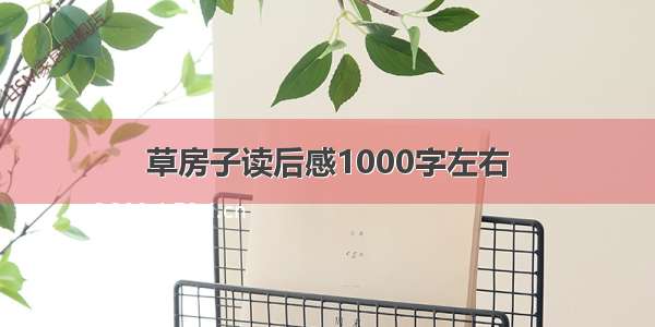 草房子读后感1000字左右