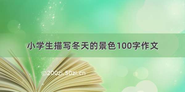 小学生描写冬天的景色100字作文