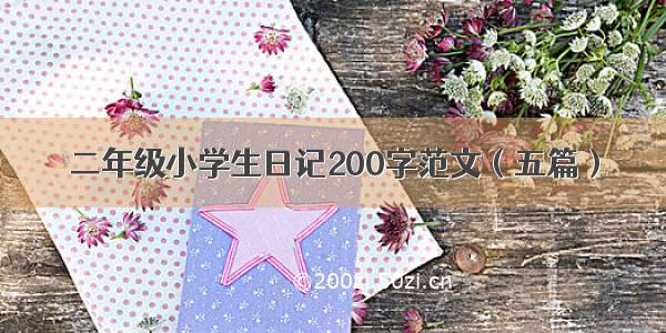 二年级小学生日记200字范文（五篇）