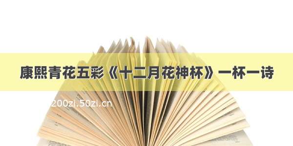 康熙青花五彩《十二月花神杯》一杯一诗