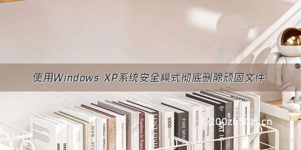 使用Windows XP系统安全模式彻底删除顽固文件