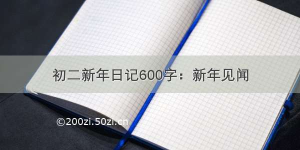 初二新年日记600字：新年见闻