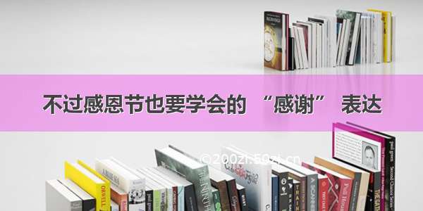 不过感恩节也要学会的 “感谢” 表达