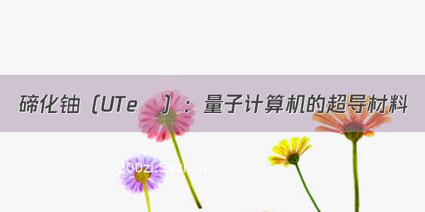 碲化铀（UTe₂）：量子计算机的超导材料