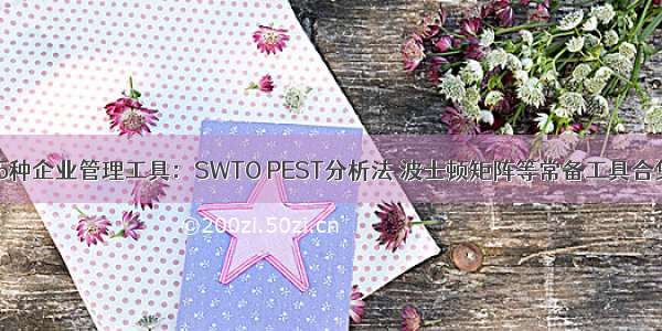 35种企业管理工具：SWTO PEST分析法 波士顿矩阵等常备工具合集