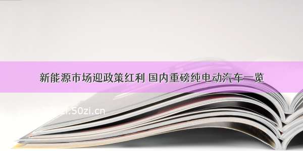 新能源市场迎政策红利 国内重磅纯电动汽车一览