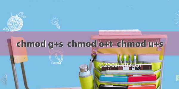 chmod g+s  chmod o+t  chmod u+s