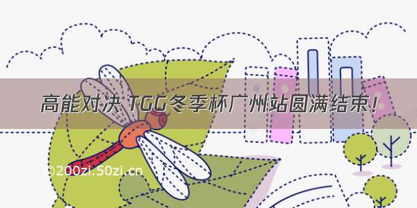 高能对决 TGG冬季杯广州站圆满结束！
