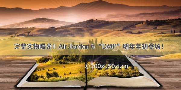 完整实物曝光！Air Jordan 6 “DMP”明年年初登场！