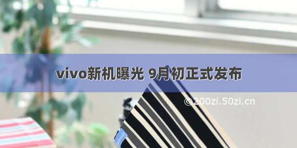 vivo新机曝光 9月初正式发布