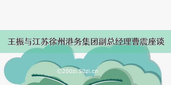 王振与江苏徐州港务集团副总经理曹震座谈