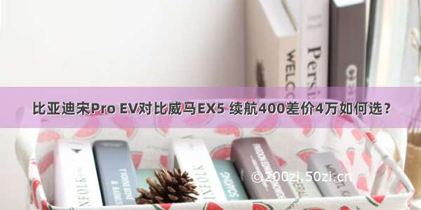 比亚迪宋Pro EV对比威马EX5 续航400差价4万如何选？