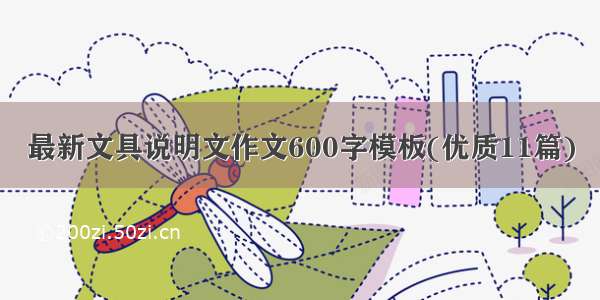 最新文具说明文作文600字模板(优质11篇)