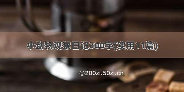 小动物观察日记300字(实用11篇)