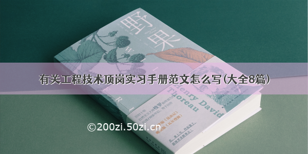 有关工程技术顶岗实习手册范文怎么写(大全8篇)