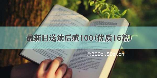 最新目送读后感100(优质16篇)