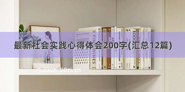 最新社会实践心得体会200字(汇总12篇)