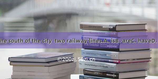 In the south of the city  two railway lines.A. isB. areC. haveD. has