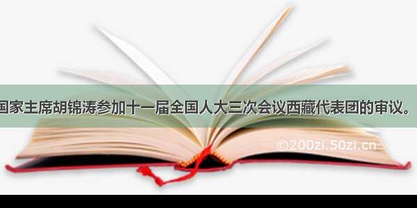 3月6日 国家主席胡锦涛参加十一届全国人大三次会议西藏代表团的审议。胡锦涛表