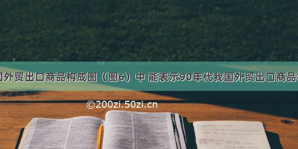 下面我国外贸出口商品构成图（图6）中 能表示90年代我国外贸出口商品构成的是