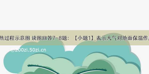 图是大气受热过程示意图 读图回答7-8题：【小题1】表示大气对地面保温作用的是A①B．