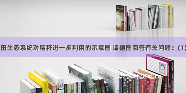 下图为某农田生态系统对秸秆进一步利用的示意图 请据图回答有关问题：(1)在此生态系