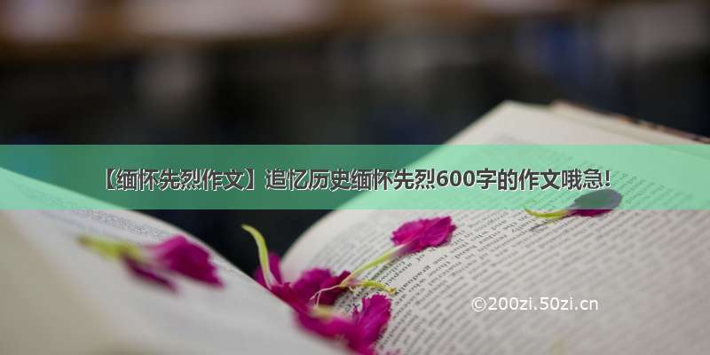 【缅怀先烈作文】追忆历史缅怀先烈600字的作文哦急!