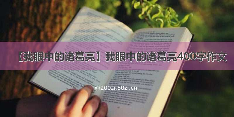 【我眼中的诸葛亮】我眼中的诸葛亮400字作文