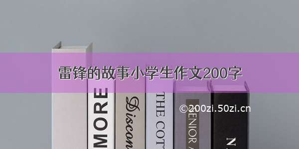 雷锋的故事小学生作文200字