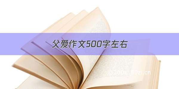 父爱作文500字左右