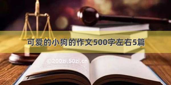 可爱的小狗的作文500字左右5篇