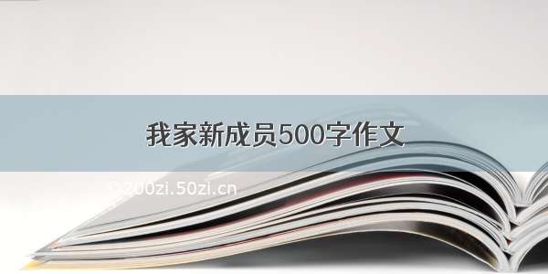 我家新成员500字作文