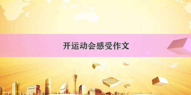 开运动会感受作文