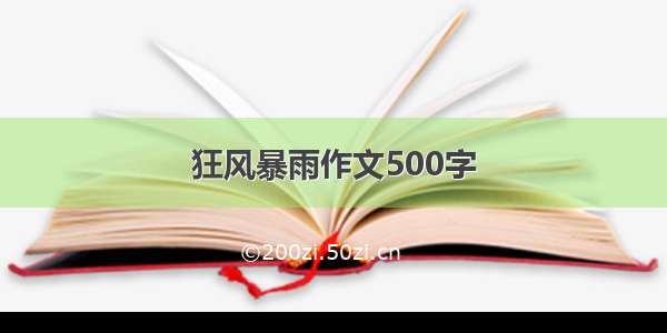 狂风暴雨作文500字