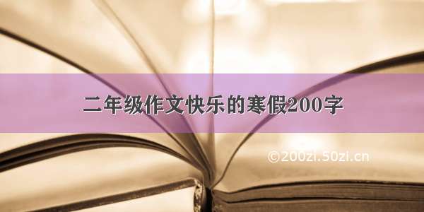 二年级作文快乐的寒假200字