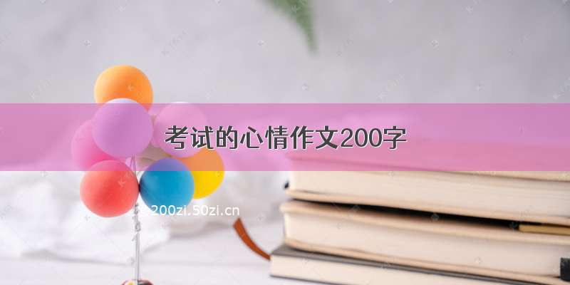 考试的心情作文200字