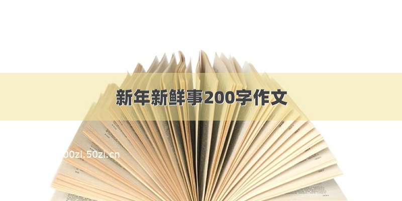 新年新鲜事200字作文