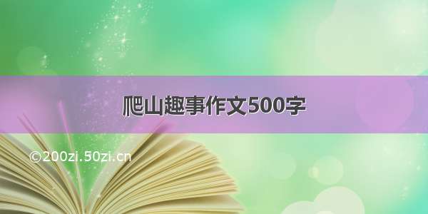 爬山趣事作文500字