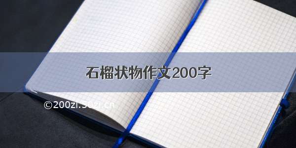 石榴状物作文200字