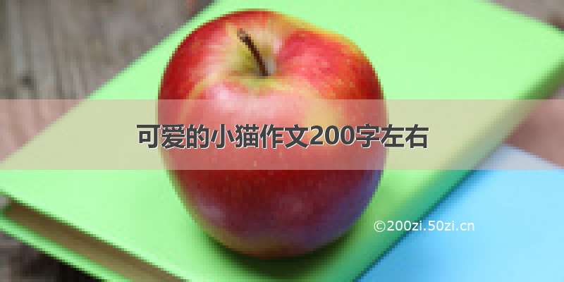 可爱的小猫作文200字左右